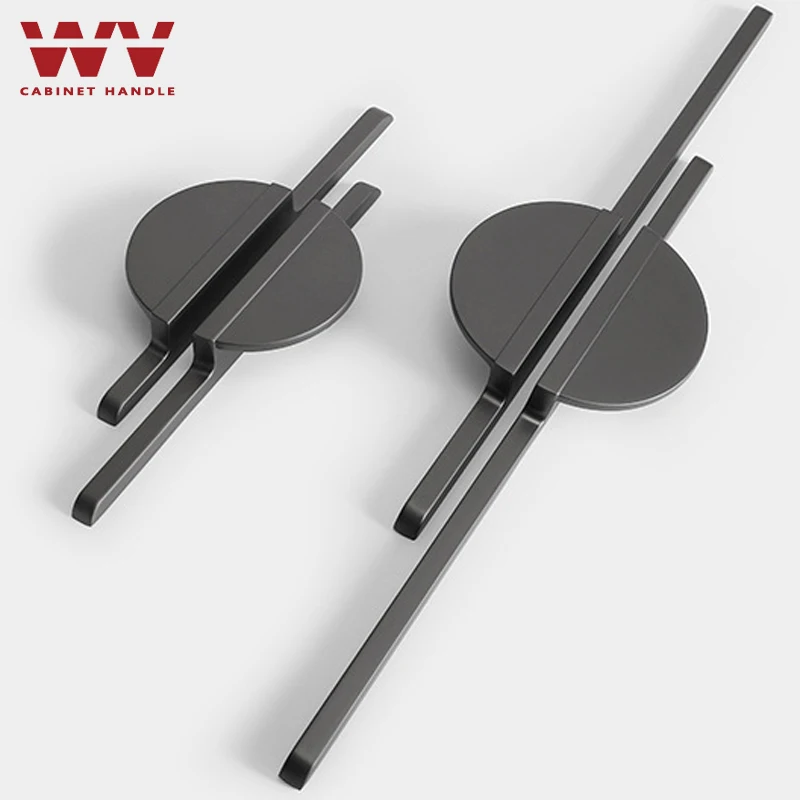 WV 1pcs Dressers Gold Round Cabinet Door Brass Handles Drawer Pull Knob 288mm Kitchen Closet Cupboard Furniture Handles Hardware