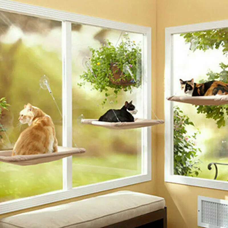 

2019 Newest Portable Cute Pet Hanging Beds Bearing 20kg Cat Sunny Seat Window Mount Pet Cat Hammock