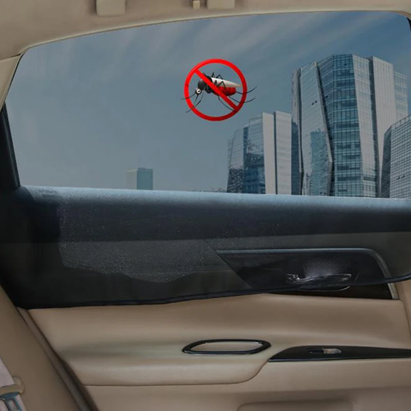 

1PC Summer Magnetic Car Sun Shade UV Protection Car Curtain Car Window Sunshade Anti-mosquito Protection Window Film
