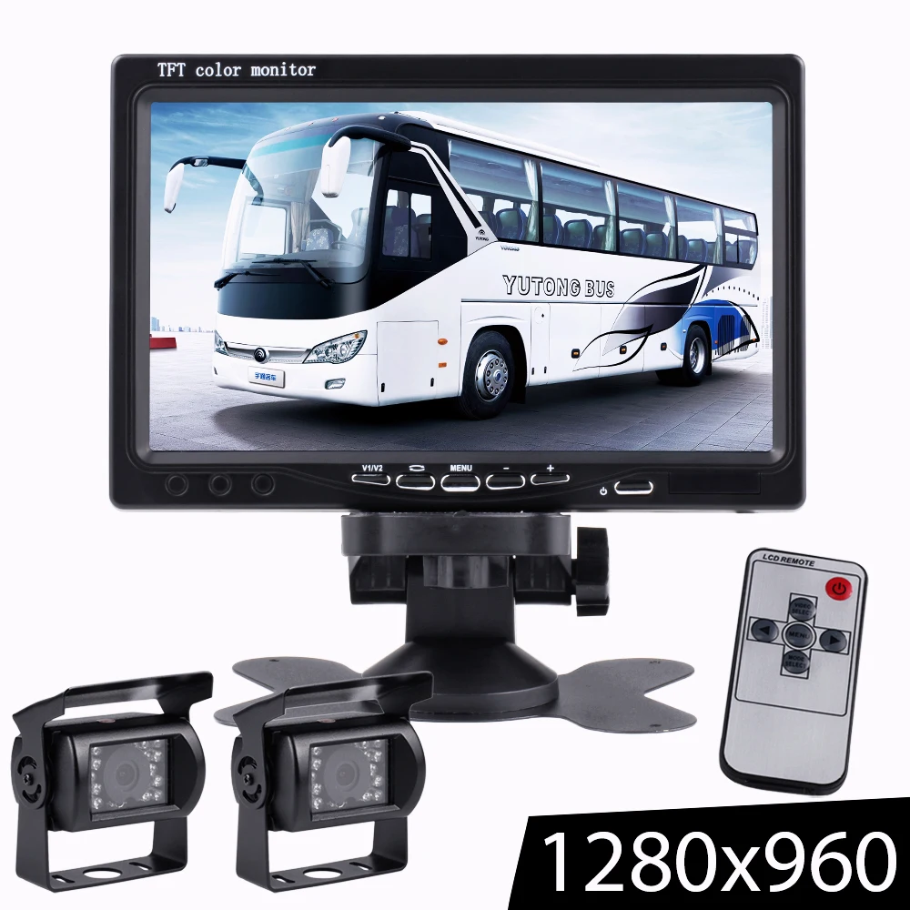 7 &quotTFT LCD проводной автомобильный монитор HD разрешение Проводная обратная камера