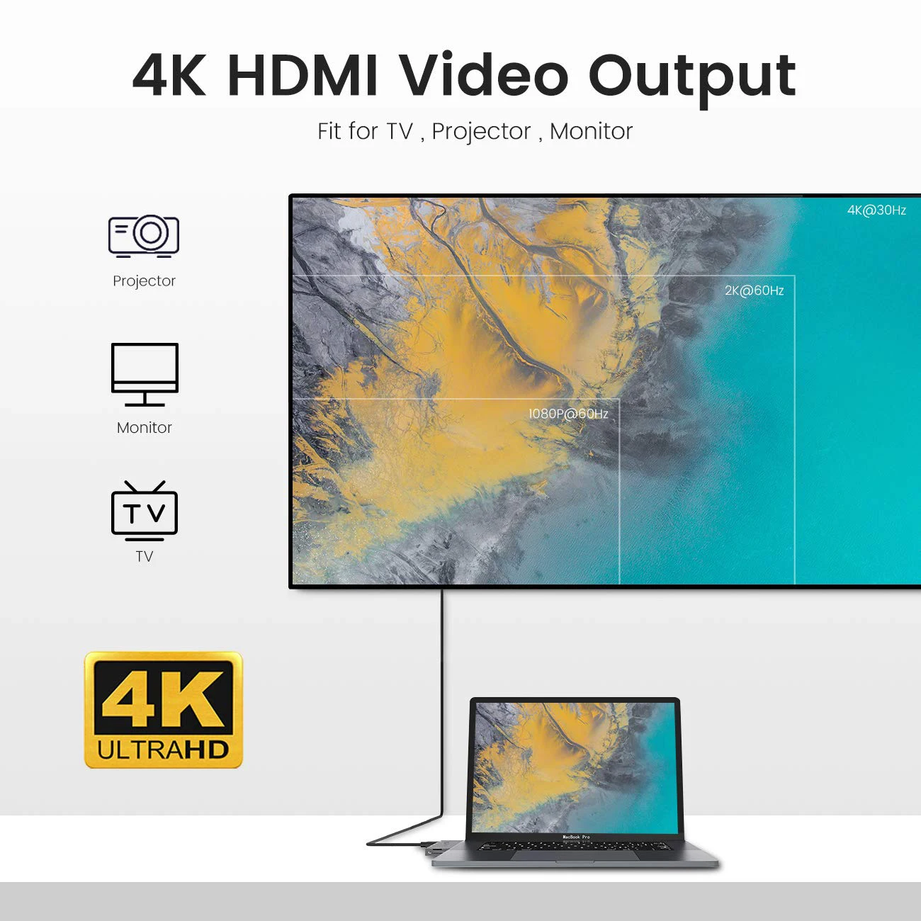 USB C концентратор type-C концентратор мульти порт с Thunderbolt 3 док-станция 4K HDMI 3 USB3.0 USB C SD TF предназначен для MacBook Pro