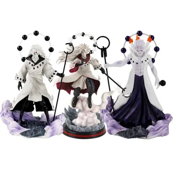 

Anime Naruto Shippuden Madara Uchiha Obito Rikudou Sennin Mode With Weapon PVC Action Figure Collection Model Toy with box