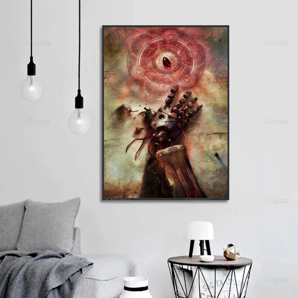 

FULLMETAL ALCHEMIST Poster Popular Classic Japanese Anime Home Decor Poster Print Canvas Painting Modular Pictures For The Home
