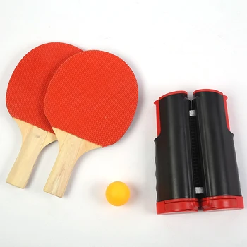 

Portable 1 Pair Table Tennis Paddle Table Tennis Ping Pong Set Telescopic Net Rack Pingpong Indoor Exercise Training Accessories