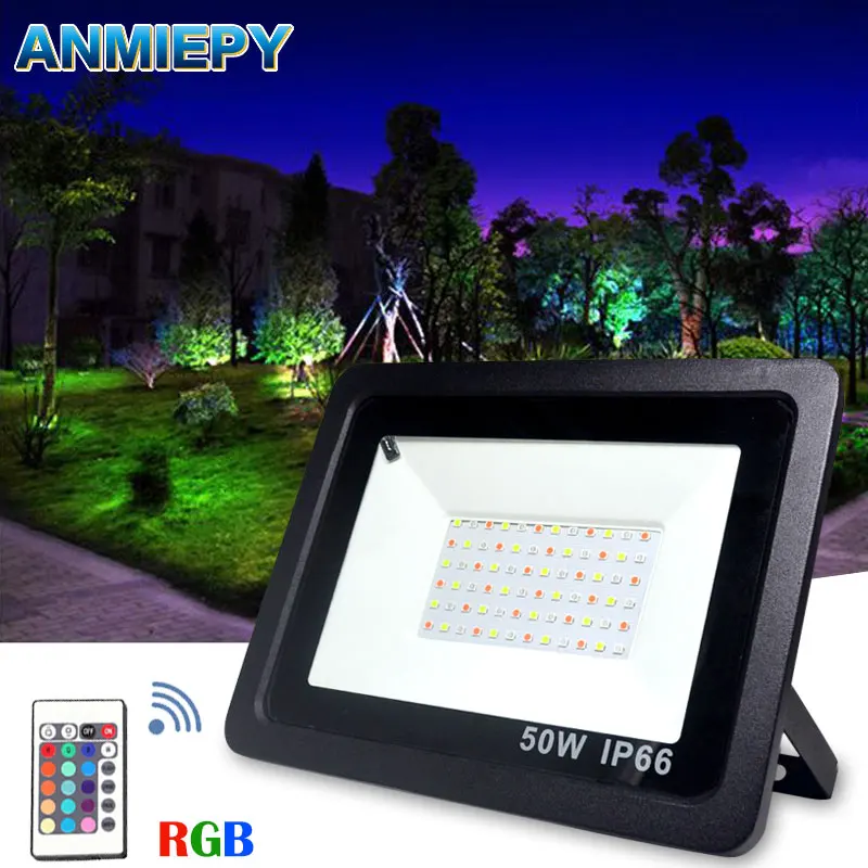 Светодиодный прожектор RGB 100 Вт 50 30 водонепроницаемый IP66 наружное освещение