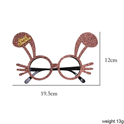 Рождественские украшения для взрослых и детей, праздничные игрушки Санта снеговик, рога, очки, праздничное украшение - Цвет: brown rabbit