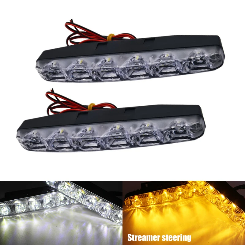 2Pcs/set 6 LEDs Car Daytime Running Lights Styling DRL Lamp Auto Fog Light Super Bright Waterproof DC 12V | Автомобили и