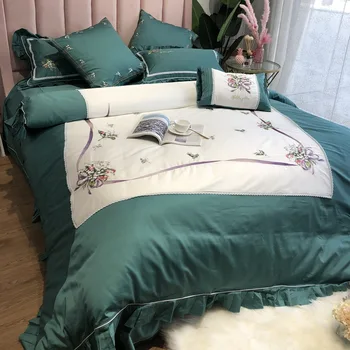 

High-end 60 Egyptian long-staple cotton embroidery cotton four-piece cotton embroidery quilt cover bedding