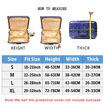 New York Paris Thicken Luggage Protective Cover 18-32inch Trolley Baggage Travel Bag Covers Elastic Protection Suitcase Case 271 2