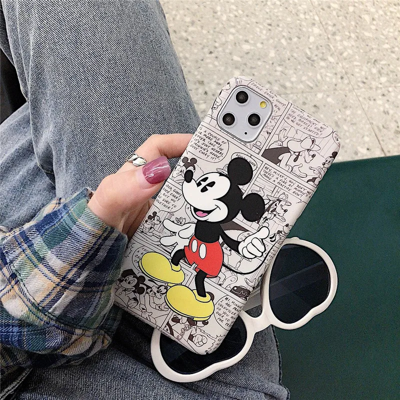 Милый мультяшный чехол для телефона с Микки Маусом для iPhone 6, 6 S, 7, 8 Plus, для iPhone 11 Pro, MAX, XS, MAX, X, XR, жесткая задняя крышка из поликарбоната