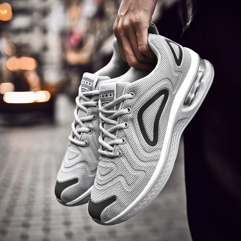 Мужские светящиеся ботинки на шнуровке; дышащие; обувь для тенниса; модные черные спортивные Мода амортизация обувь кроссовки на танкетке