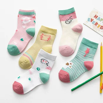 

5 Pairs/Lot Kids Boys Girls Socks Newborn Infant Toddler Kids Socks 0-9 Years Warm Soft Breathable Bunny Rabbit Short Socks