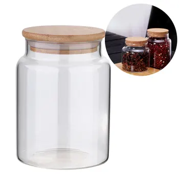 

3pcs Canister Durable Storage Glass Large Sealed Pot Coarse Cereals Pot Five Cereals Holder for Home