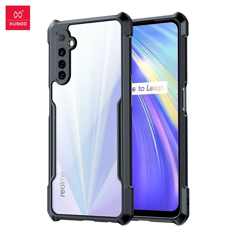 Чехол Xundd для Realme 6 чехол противоударный Прозрачный телефона защитная подушка