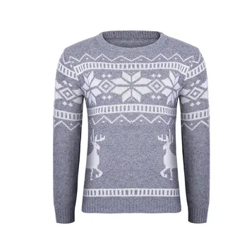 

Men's Slim Fawn Print Pullover Sweater Sweater Fashion Warm Winter Slim Sweater Long Sleeve Top Boutique Comfortable Sweater 02*