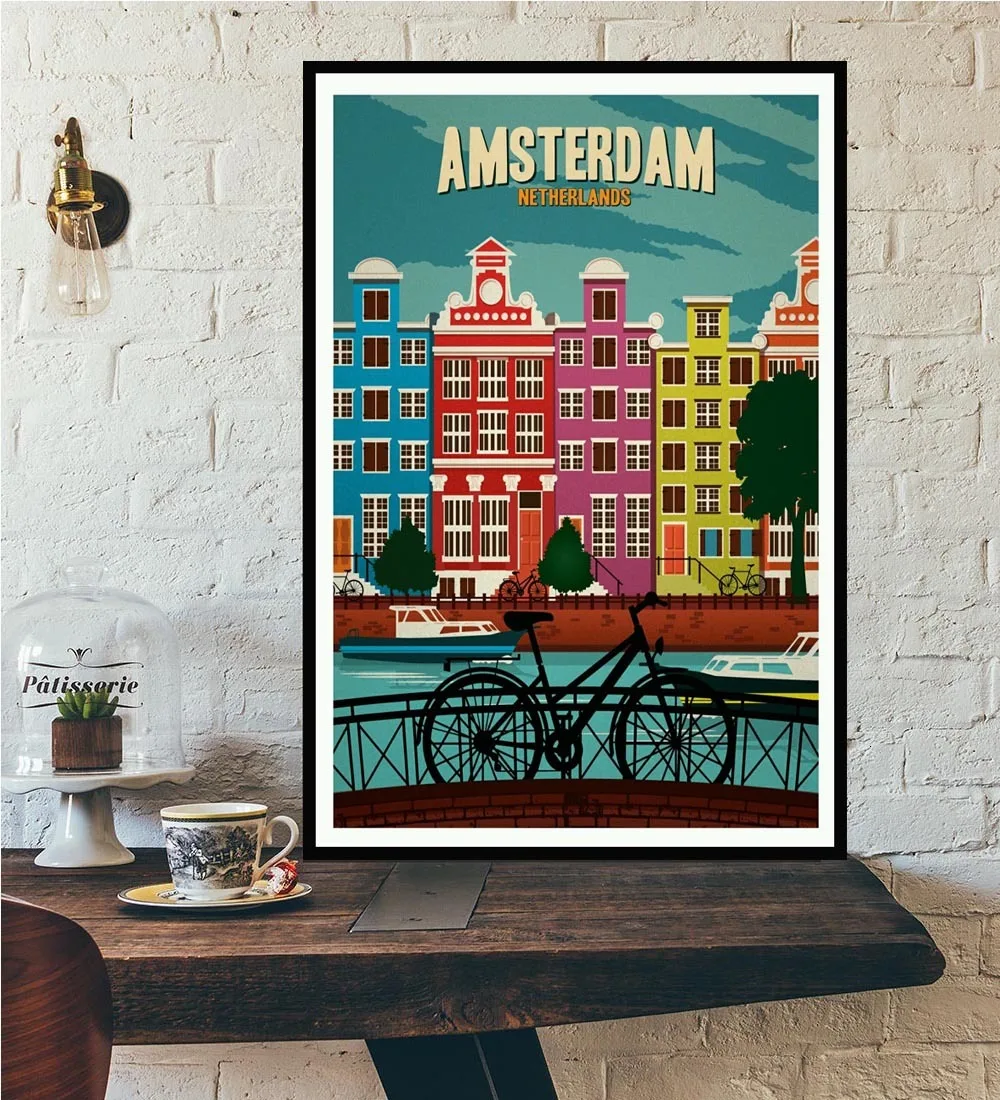 Europe World City Tour Travel Scenery Canvas Painting Posters And