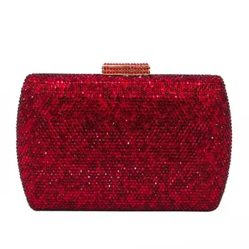 

Diamond Bags for Women 2020 Evening Clutch Ladies HandBags Shoulder Messenger Bag Square Hot Diamond for Wedding Luxury Party