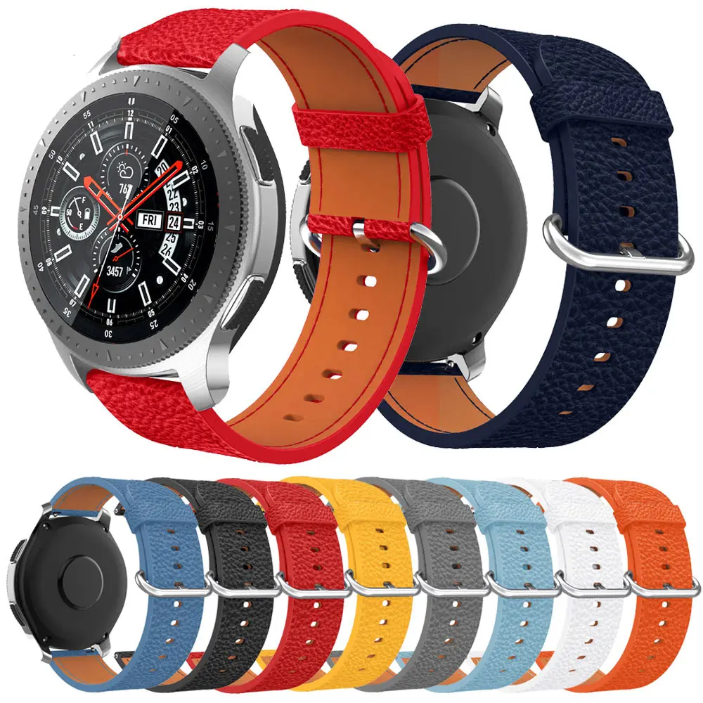 22 мм кожаный ремешок для часов Samsung Galaxy Watch 46 Gear S3 Quick Release Amazfit Pace|Ремешки часов| |