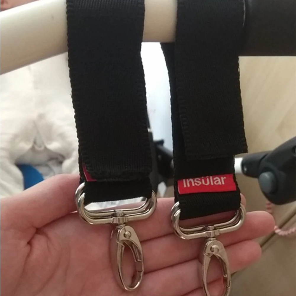 Baby Stroller Hook Nylon Straps Metal Hook Baby Newborn Pushchair Stroller Accessories