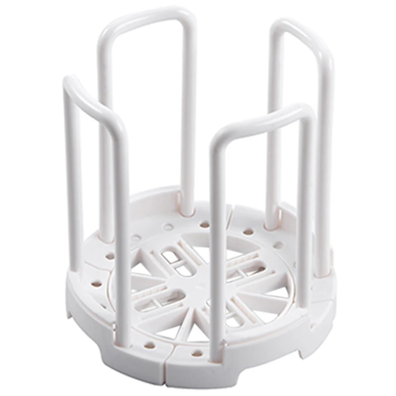 

Kitchen Plate Rack Pot Lid Holder Plastic Dish Drying Rack Holder Simple And Retractable Drain Dish Rack Cup Holder(White)