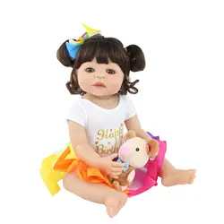 55 см полный Силиконовый Reborn Baby Doll игрушка новорожденная принцесса малыш живые Младенцы Реалистичная Bebe Классическая Boneca Bathe игрушка для