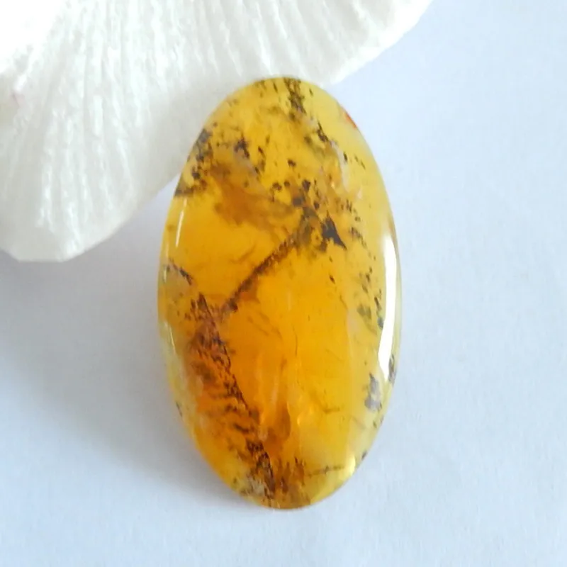 

Natural gemstone Yellow Opal Cabochons,jewelry Pendant cabochons,47x26x6mm,10.2g