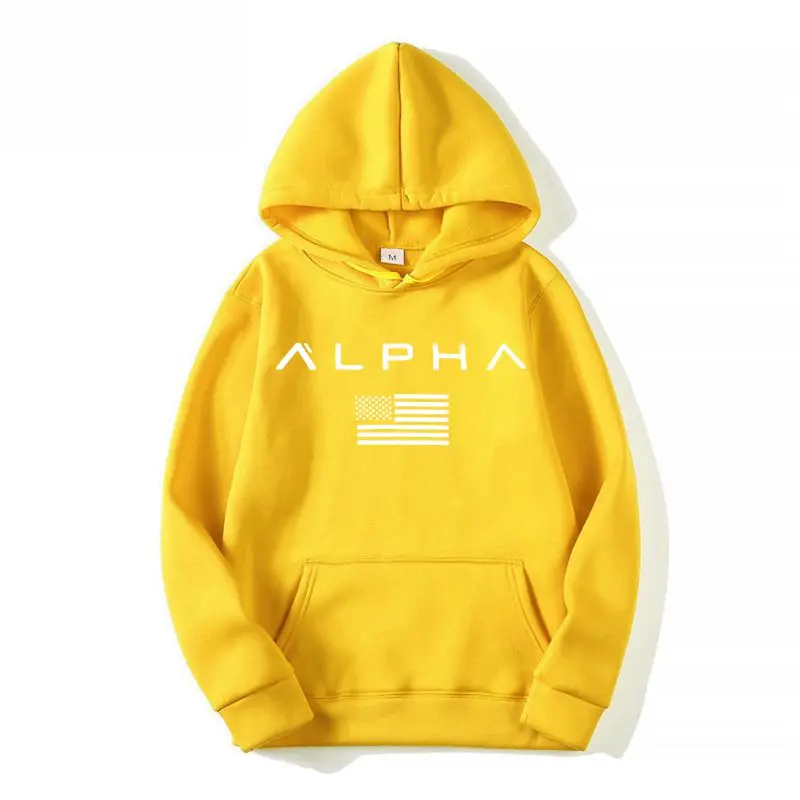 Осень новое поступление высокая Alpha Industries спортивная одежда с принтами Мужская толстовка хип-хоп мужской пуловер с капюшоном одежда с капюшоном - Цвет: 22