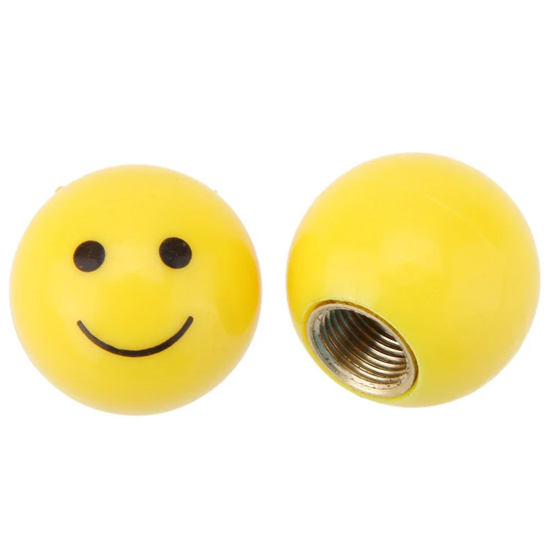

ABUO-2pcs Smile Face Eyeball MTB Road Bicycle Motorbike Automobile Schrader Valve Port Cover Tire Wheel Rim Air Valve Dust Cap S