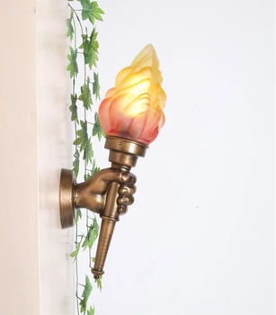

Creative torchbearer wall lamp retro art home stay torchlight bar restaurant cafe