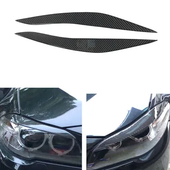 

Carbon Fiber Headlight Eye Lid Cover Eyebrow EyeLid Trim Sticker For BMW 5 Series F10 F18 520i 528i 535i 525i 5 Series 10-13
