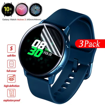 

3 PACK For Samsung Galaxy Watch Active 2 44mm 40mm Screen Protector Ultra-thin Soft Clear LCD Guard Shield Skin Protective Film