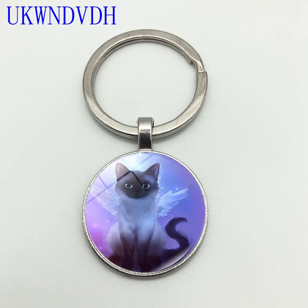 Новый креативный брелок для ключей с изображением сказочной кошки ювелирные