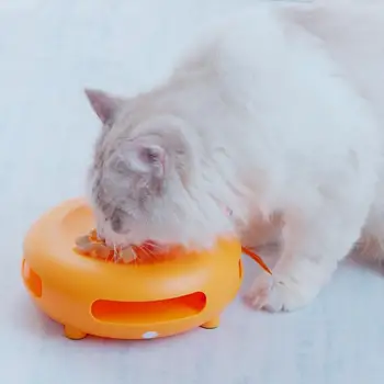 

Electric Cat Toy Cat Catching Mouse Donut Automatic Turntable Cat Toy Smart Teasing Cat Stick Crazy Game Spinning Turntable Toys