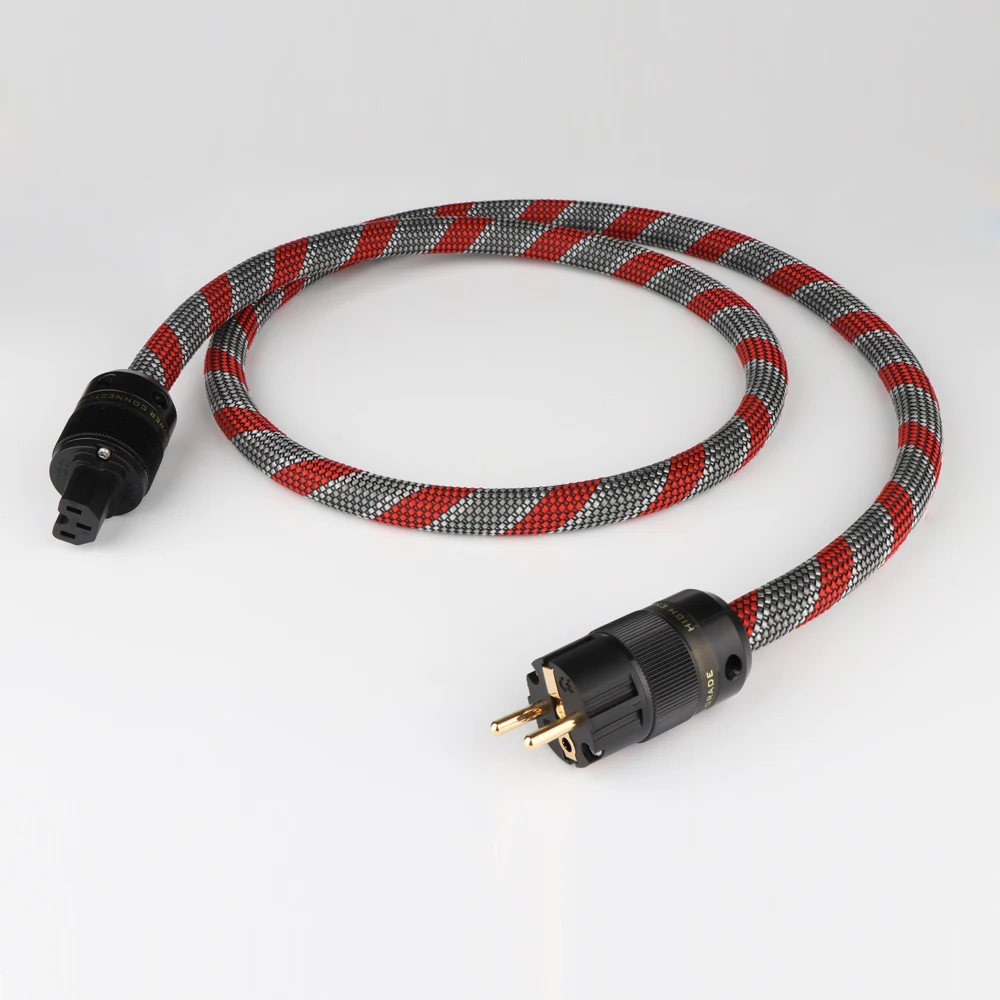 Hi End Power Cable Eu Power Cord With Goldplated European Plug For