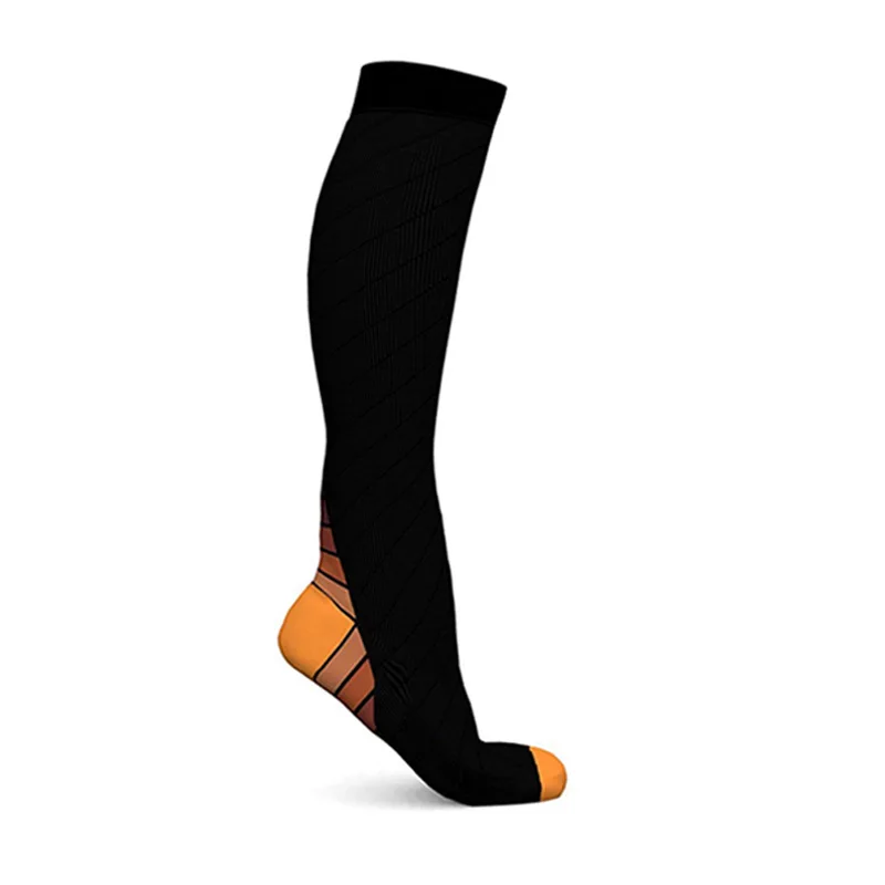 Мужские спортивные носки, компрессионные носки, дышащие носки для путешествий, подходят для медсестер, голени, носки для путешествий, 1 пара - Цвет: Orange