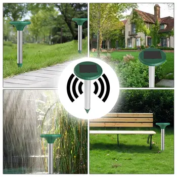 

Mole Repellent Solar Power Ultrasonic Fashionable Waterproof Outdoor Yard Snake Bird Contorl Necessary Household Supplies