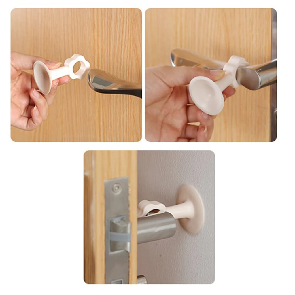 Pack of 3 Silicone Door Crash Pads Stopper, Mute Suction Handle Knob Anti-Collision, Doorknob Bumper Wall Protector