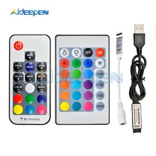 5 فولت 12 فولت LED RGB IR RF جهاز التحكم عن بعد الباهت 5 فولت 12 فولت USB LED SDM3528 قطاع ضوء 3 مفتاح 17 مفتاح 24 مفتاح Led RGB وحدة تحكم لاسلكية(China)