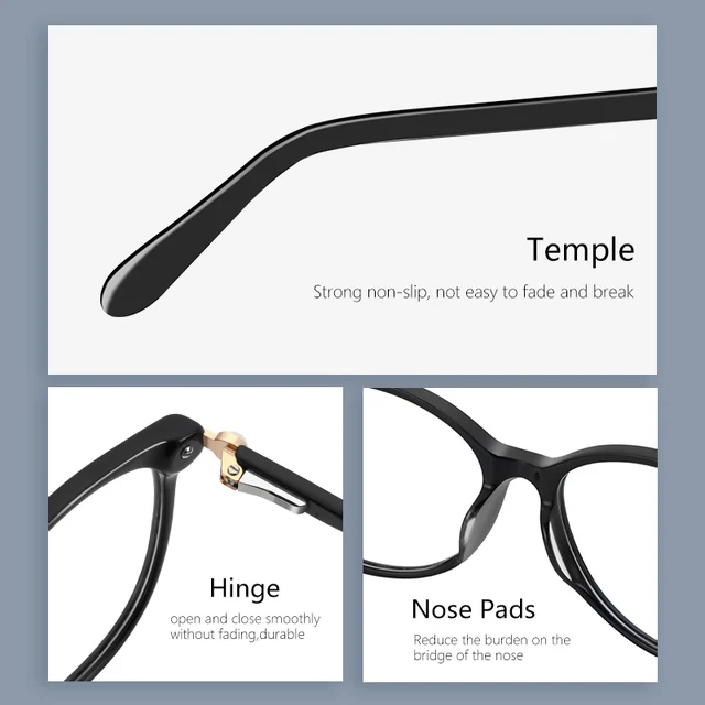ZENOTTIC-gafas graduadas progresivas para mujer, gafas con diamantes de imitación, multifocales, ópticas, fotocromáticas, miopía - Imagen 5