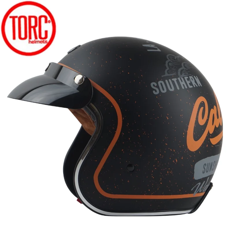 Винтажный шлем Torc t57 3/4 с открытым лицом для мотоцикла|torc t57|open facemotorcycle helmet |