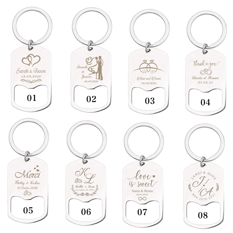 Personalized Bottle Opener Customized Calendar Name Date Beer Bottle Opene Keychain/Key Ring Party Wedding Favor Gifts Souvenirs 16 H39087cf2b9c845ce923334dee2e484622