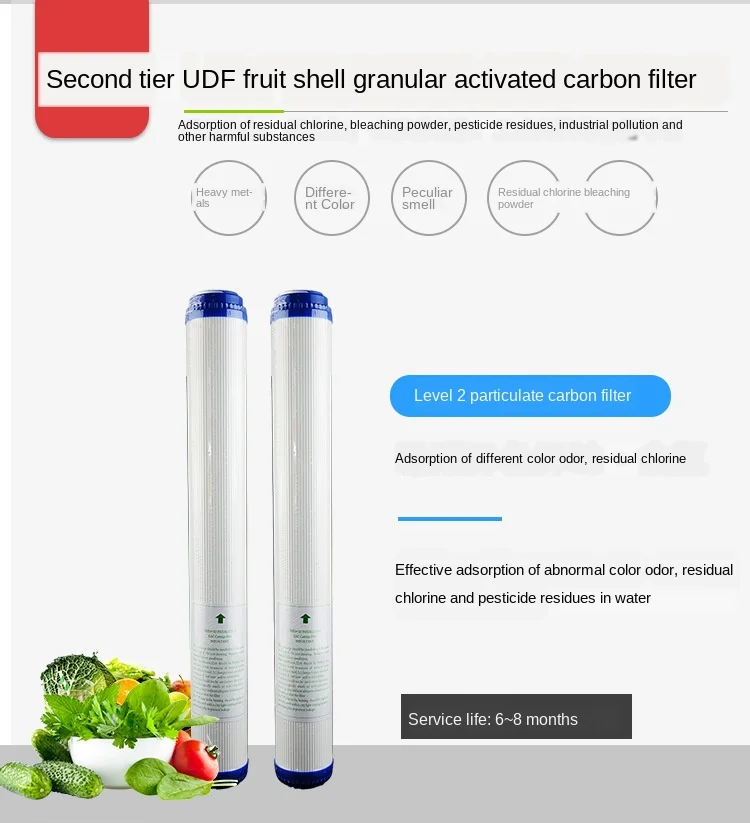 Venta directa de fábrica de 20 pulgadas 3 nivel potable directa transparente de purificador de agua de Pre-filtro de agua FILTRO DE PPF + UDF + CTO ► Foto 3/6