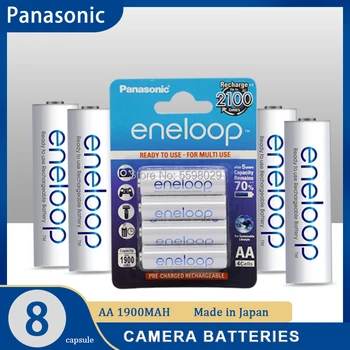 8 sztuk Panasonic Eneloop 100 oryginalny AA akumulator 1 2v 1900mAh wstępnie naładowany nimh nadaje się do latarki aparat zabawki tanie i dobre opinie BK-3MCCE 4W Ni-MH JP (pochodzenie) Tylko baterie Pakiet 1 14 5*50 5MM