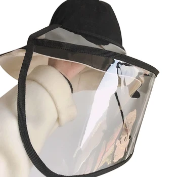 

Protective Mask Transparent Anti-saliva Dust Protection not include hat