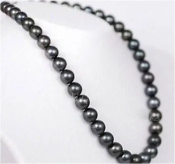 

BEAUTIFUL 18" 9-10MM AAA TAHITIAN BLACK PEARL NECKLACE