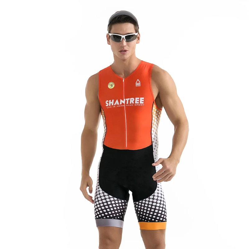 

Ropa Ciclismo Triathlon Suit Cycling Jersey One Piece Men's Compression Bicycle Jersey Sportswear Riding Sleeveless tri suit