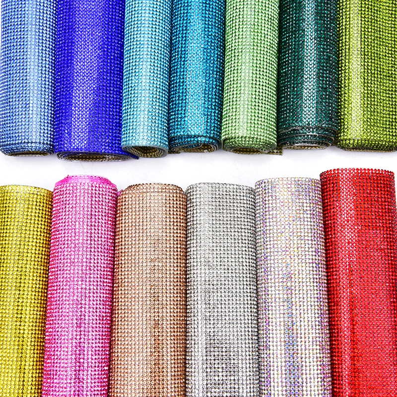 

Hot Fix Glass Sheet 2mm Rhinestone Applique Trim Self Adhesive Banding Mesh Crystal Transfer Car Sticker DIY Clothing Decoration