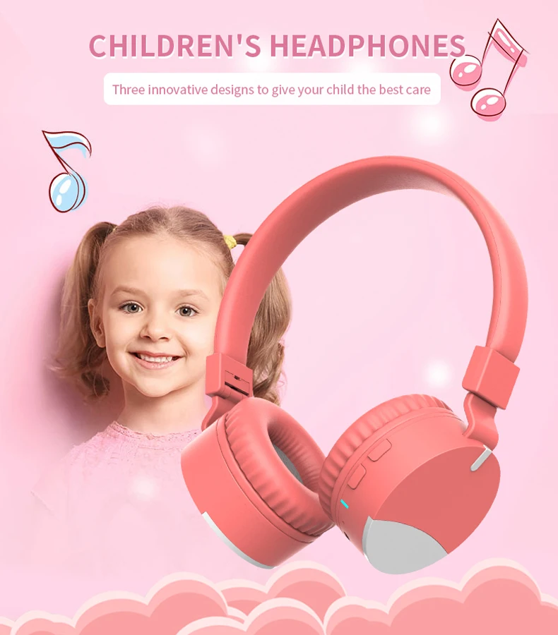 JINSERTA Wireless Bluetooth 5 0 Kids Headphone Safe Foldable Music Headset 3 5mm Wired Earphone with MIC for Boys Girls Gifts