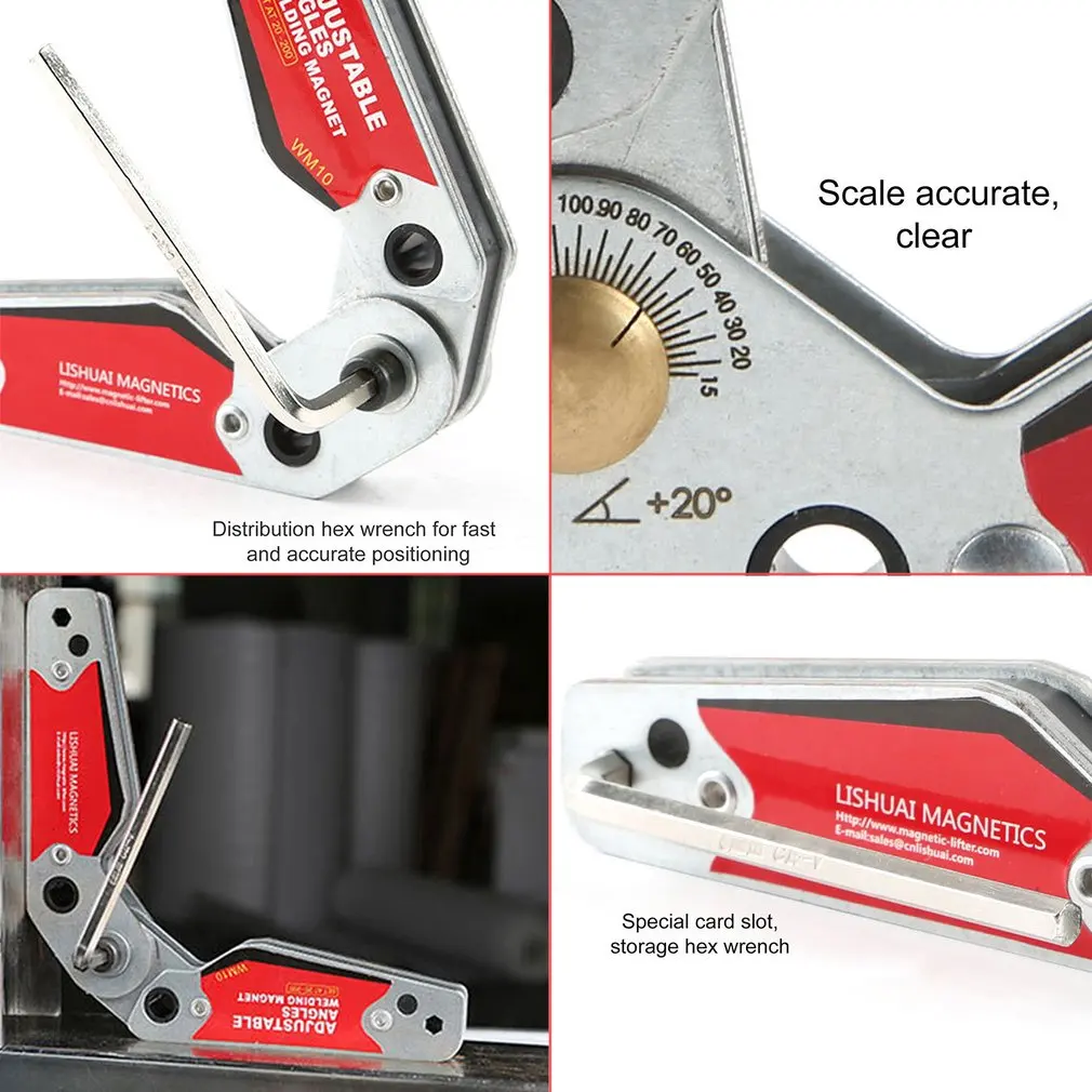 Magnetic Holder Fixator Corner Welding Magnets 20-200 Degree Adjustable Angles Magnetic Clamp Welding Holder WM10