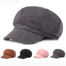 HT2593 берет кепка газетчика весна осень женские шапки женские Восьмиугольные кепки однотонные простые художники шляпа винтажные женские береты